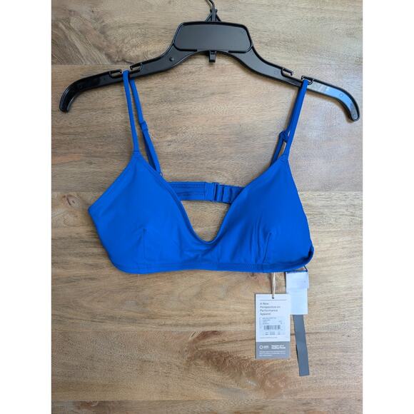 Vuori Heat Wave Bikini Top Womens M Blue Performance Adjustable Strap Stretch - Picture 1 of 4